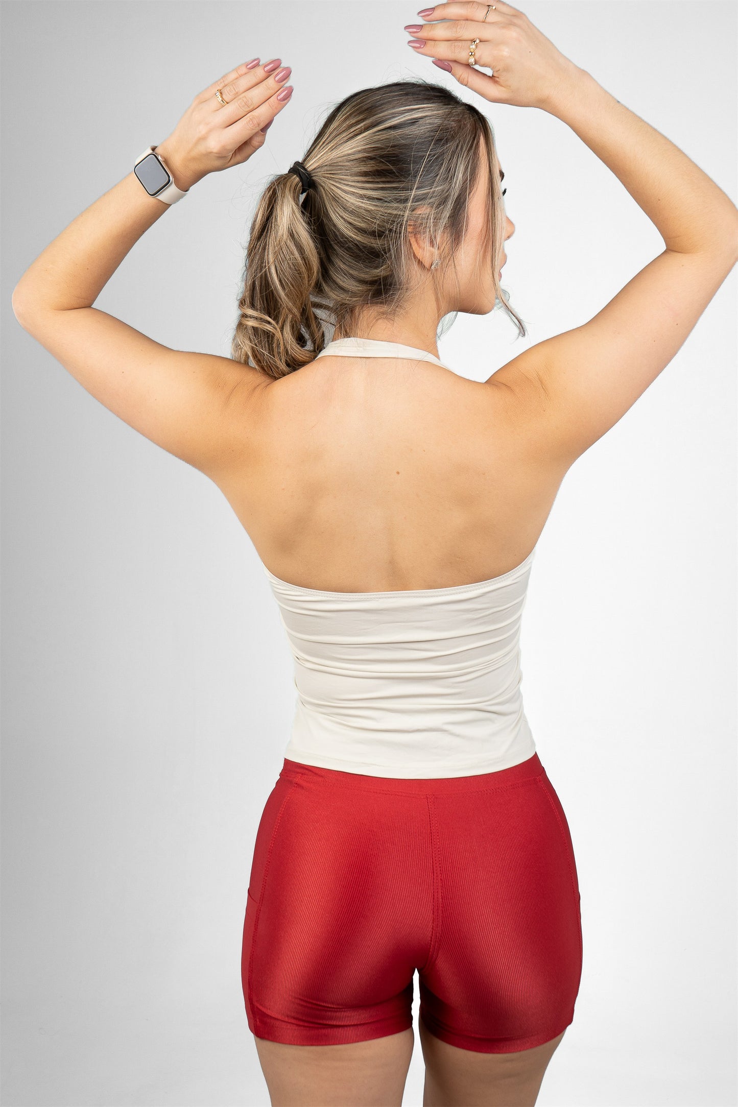 Blusa Frente Única Madê Off White, detalhe das costas