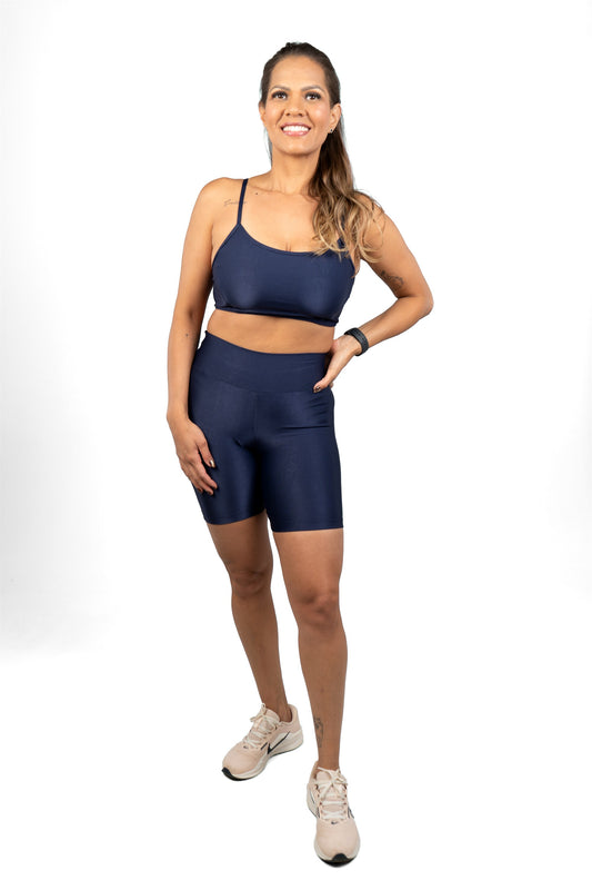 Conjunto Short Ártico Madê Azul Marinho, vista frontal