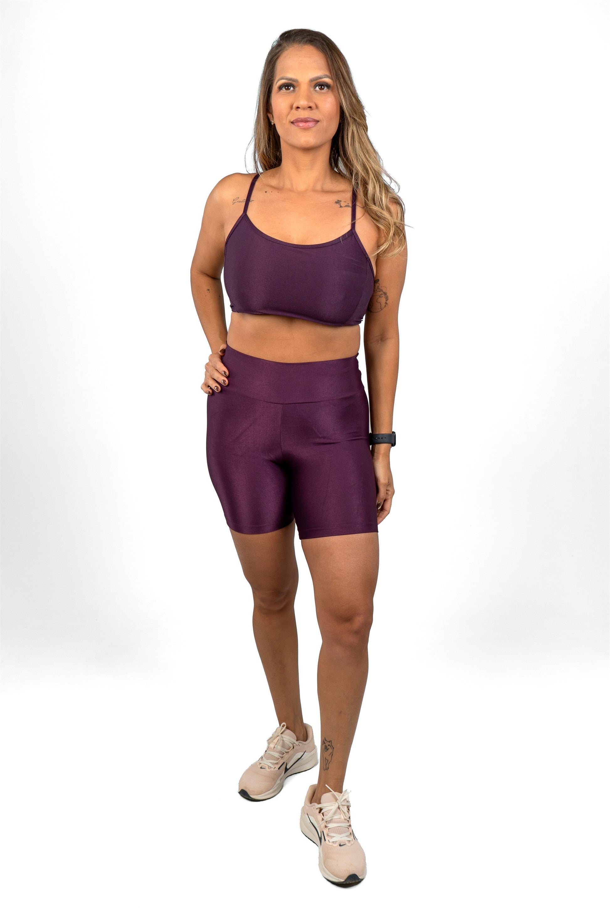 Conjunto Short Ártico Madê Mirtilo, vista frontal